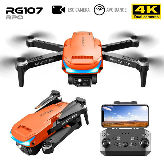 2023 NEW RG107 Pro Drone Profesional Obstacle Avoidance 4K HD Dual Camera WIFI fpv drone Remote Control Quadcopter RC Dron Toys